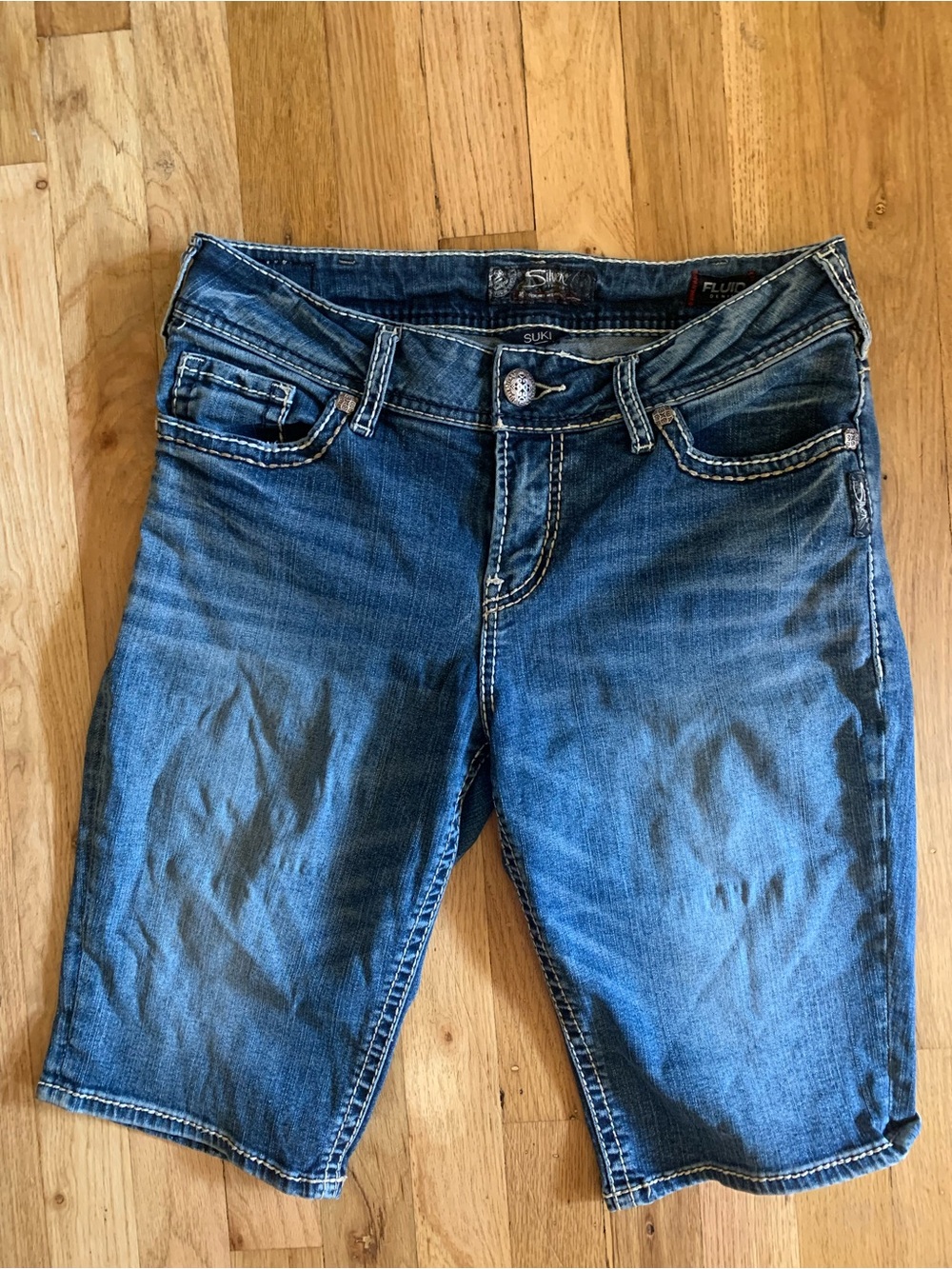 Silver Jeans Blue Denim Bermuda Shorts